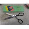 Image 9 : Sewing Notions Lot: Buttonhole Attachment, Pinking Shears, Scissors, Thread, Crochet Needles, and M
