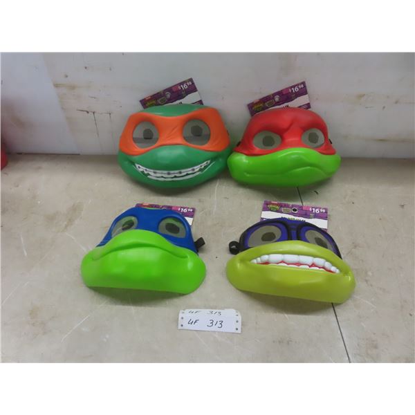 4 Teenage Mutant Ninja Turtles Masks with Tags
