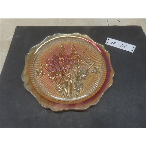 Carnival Glass Plate (12" Diameter)