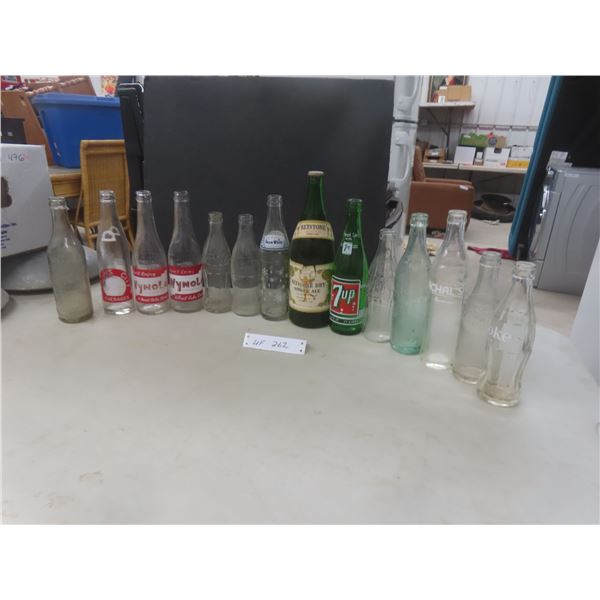 Fourteen Soda Bottles Including Wynola Snow White Pachals Plaine City and Brandon Brewing Company