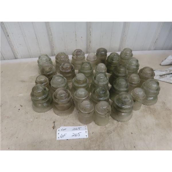 Twenty Eight Glass Insulators