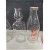 Image 5 : Ten Milk and Cream Bottles Including Brookfield Pink Baby Jar and Purity Jolly Miller Sewing Needle