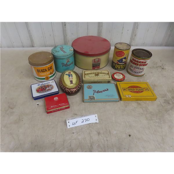 Vintage Tobacco Tins Black Cat Rollmans and Pantry Tins Rogers Syrup Good Standard Coffee and More