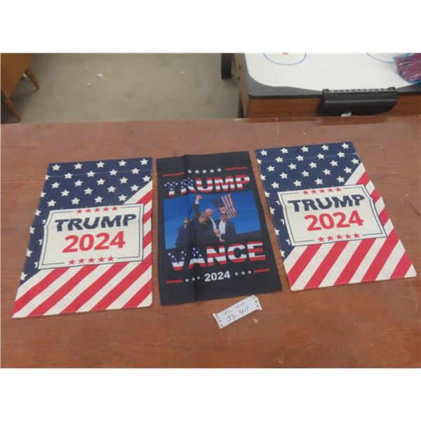 3 US President Flags, 18" x 13"