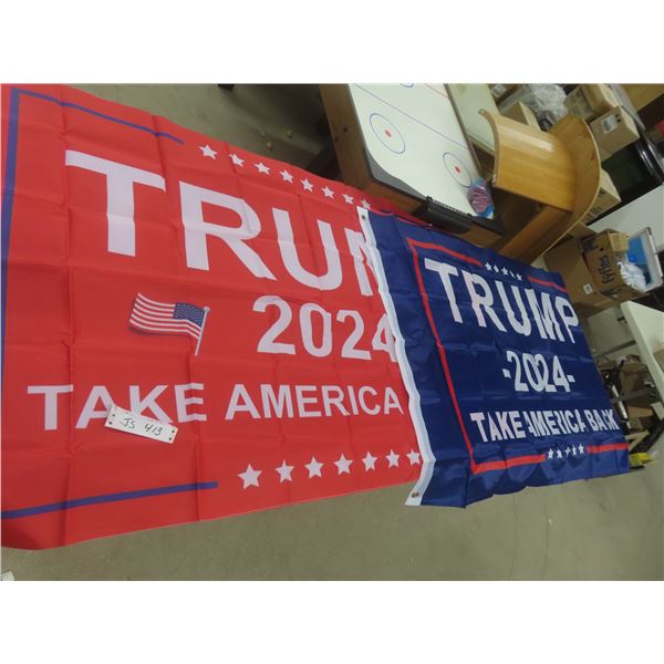 2 New US President Flags, 35" x 57"