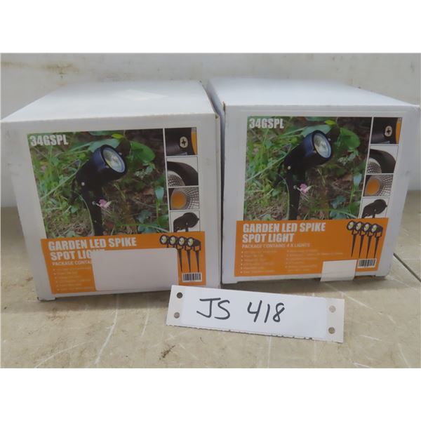 2 Packages of Garden LED Spike Spotlights (4 per Package)(New or Store Return)