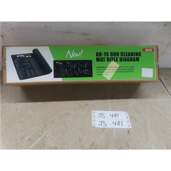 AR-15 Rifle Gun Cleaning Mat With Diagram