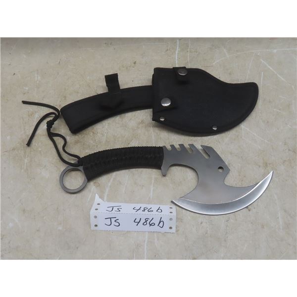 New Battle Axe With Sheath, Overall Length 11 1/2"