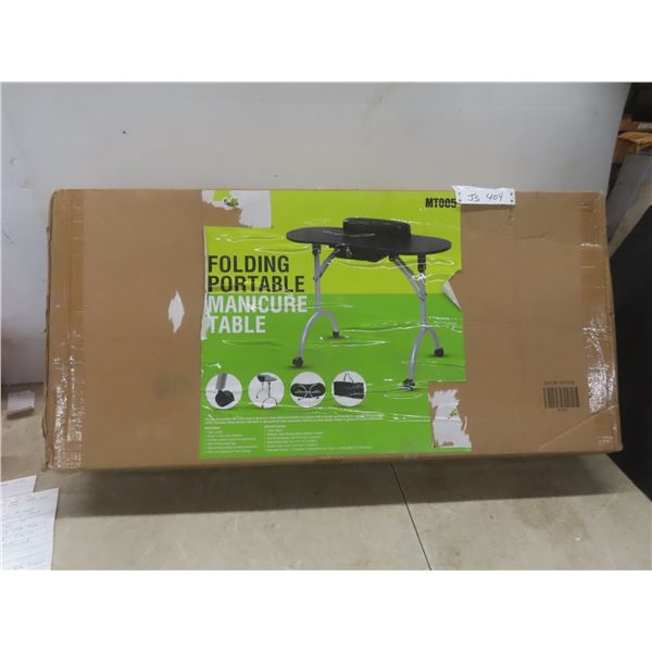 Folding Portable Manicure Table, 27" x 35" x 15" (New or Store Return)