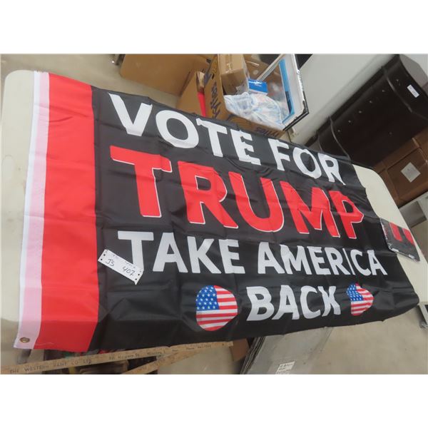 2 New US President Flags, 36" x 60"