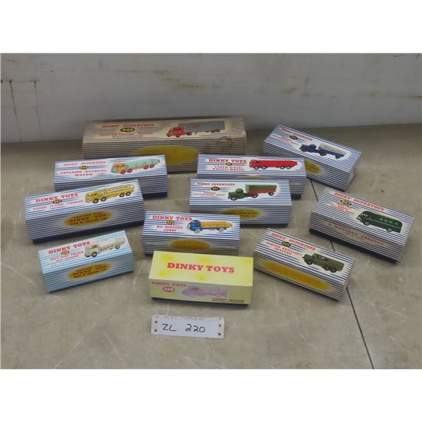 Eleven Dinky Toy Empty Boxes