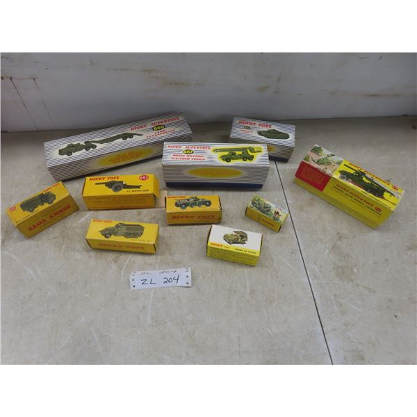 Ten Dinky Toy Empty Boxes