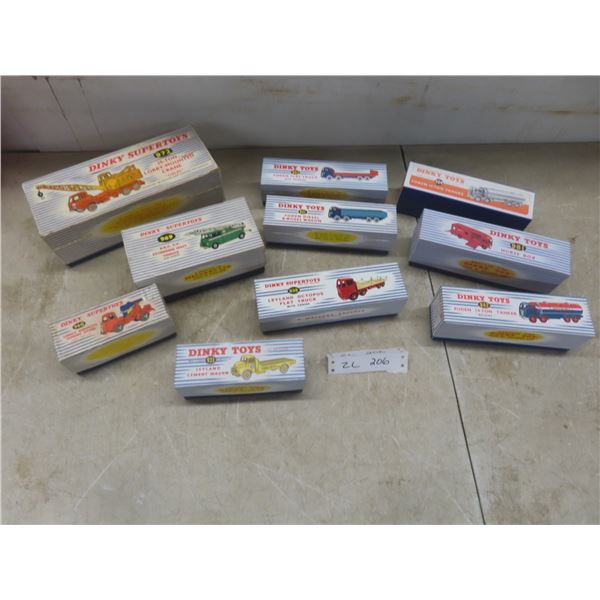 Ten Dinky Toy Empty Boxes