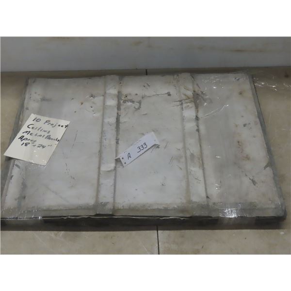 10 Project Ceiling Metal Panels, Approx. 18" x 24"