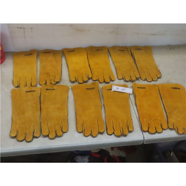 New Six Pairs Horizon Leather Work Gloves