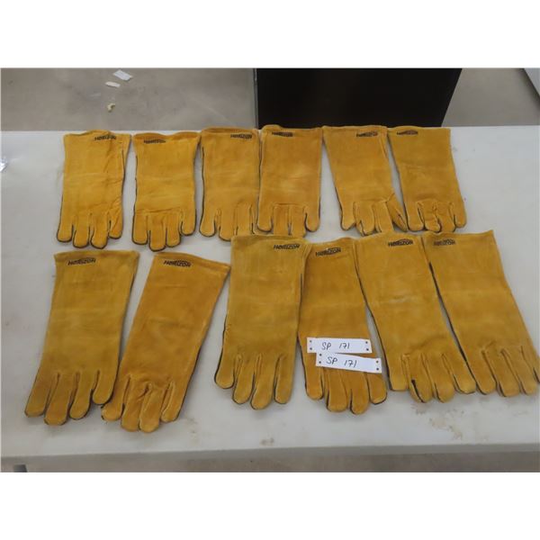 New Six Pairs Horizon Leather Work Gloves