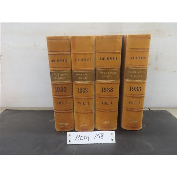 Four Vintage Leather Bound Law Books