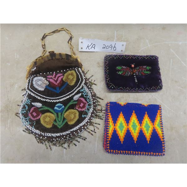 Handmade Beaded Clutch Purse Wallet and Small Purse