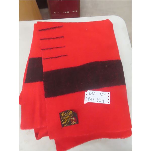 Vintage Eatons 4 Point Red Wool Trapper Blanket