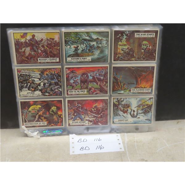 Vintage 1962 Topps Civil War Trading Cards Plus WWII Cards