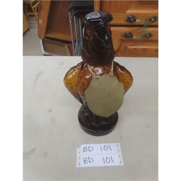 Rare Vintage Amber Eagle Whisky Bottle by Mohan Meakin