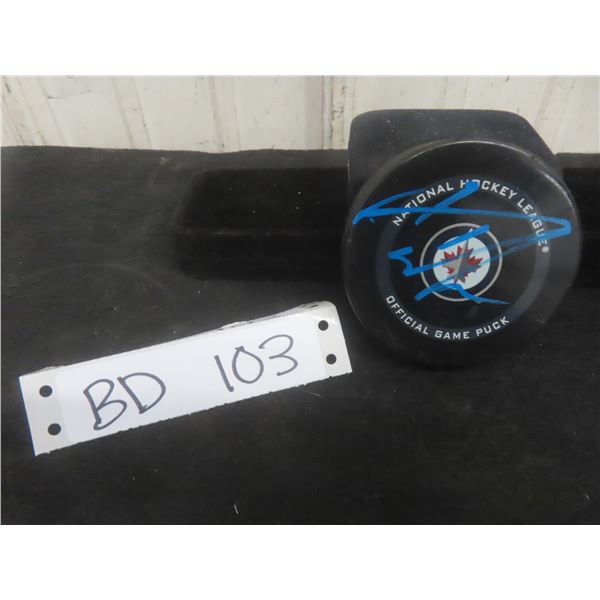Winnipeg Jets Autographed Alex Iafallo Game Puck