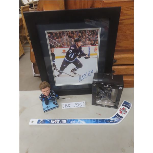Winnipeg Jets Autographed Memorabilia Lot Featuring Nikolaj Ehlers and Josh Morrissey