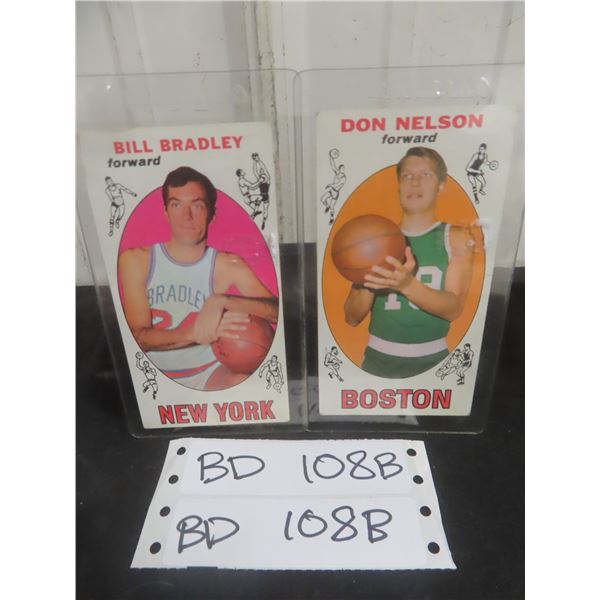 Vintage 1969 Topps NBA Rookie Cards Featuring Bill Bradley and Don Nelson