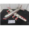 Image 1 : 1960s American Airlines Tin Toy Airplane by Line Mar Toys, 19.5" Wingspan