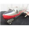 Image 2 : 1960s American Airlines Tin Toy Airplane by Line Mar Toys, 19.5" Wingspan