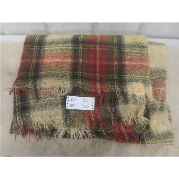 Vintage Hudson's Bay Company Mohair Throw Blanket, Made in Scotland