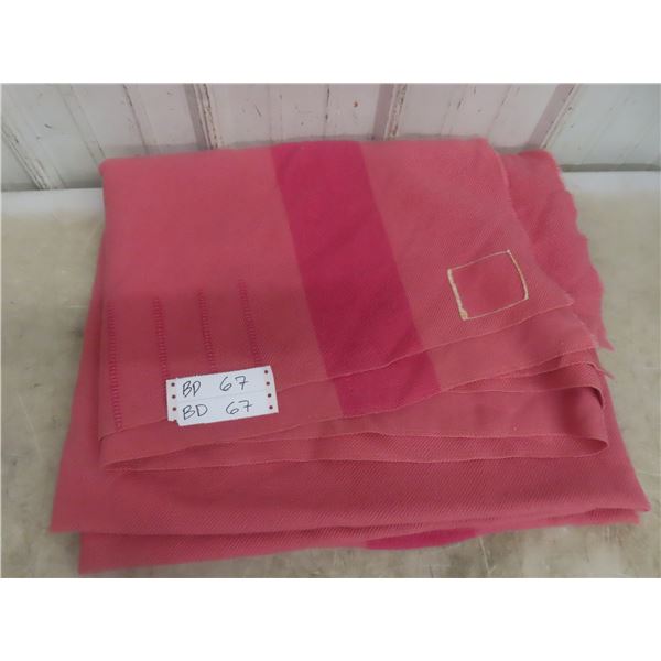 Vintage Hudson's Bay Company Pink 4-Point Blanket