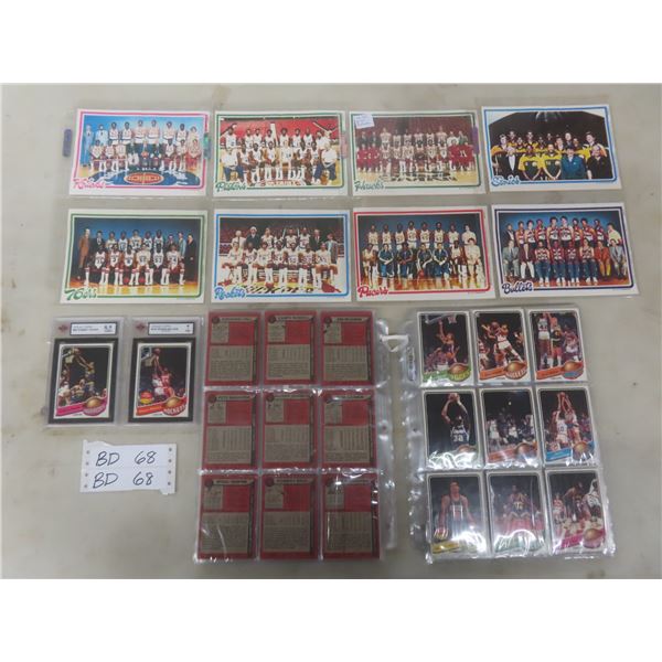 Vintage 1979–80 Topps NBA Basketball Card Lot - Graded Parish and Malone, Plus Kareem, Erving, etc.