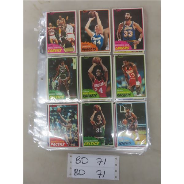 Vintage 1981–82 Topps NBA Basketball Card Lot