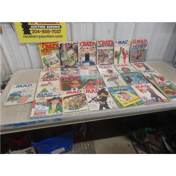 25 Magazines: Mad, Crazy, Sik-Teen, 1970s–1980s