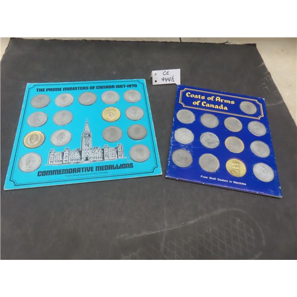 Commemorative Medallions, Prime Ministers of Canada 1867–1970 and Coat of Arms of Canada