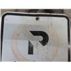 Image 5 : No Parking Metal Sign (12" x 12"), 3 Axe Heads & Milk Can Lid