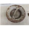 Image 7 : No Parking Metal Sign (12" x 12"), 3 Axe Heads & Milk Can Lid