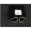 Image 1 : New 18K Gold-Plated 44 mm Simulated Diamond Heart Hoop Earrings