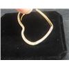 Image 3 : New 18K Gold-Plated 44 mm Simulated Diamond Heart Hoop Earrings