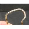 Image 4 : New 18K Gold-Plated 44 mm Simulated Diamond Heart Hoop Earrings