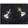 Image 2 : New 18K Gold-Plated 3.0 CT Each Simulated Diamond Stud Earrings