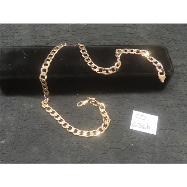 New 18K Gold-Plated 8.0mm Cuban Link Necklace, 20" Long