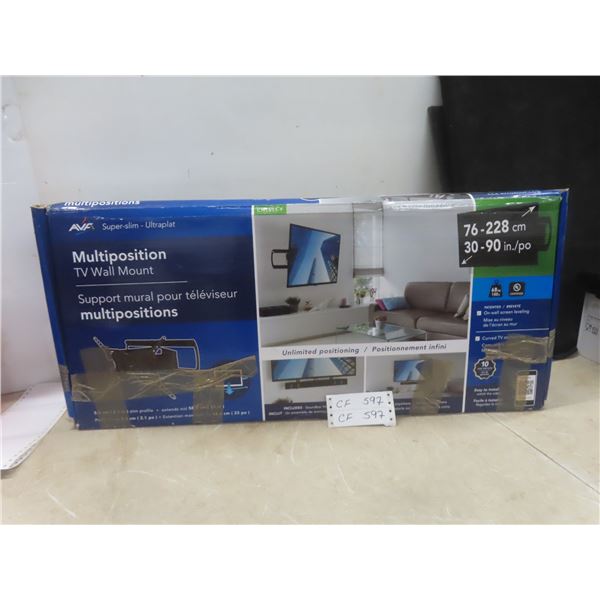 Multiposition TV Wall Mount, 30"–90"(New or Store Return)