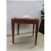 Image 1 : Wood Stool With Storage, 19" x 17" x 15"