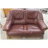 Image 2 : Leather/Leather-Style Living Room Chair and Love Seat, 60" Wide