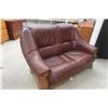 Image 4 : Leather/Leather-Style Living Room Chair and Love Seat, 60" Wide