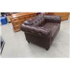 Image 2 : Leather/Leather-Style Love Seat, 54" Wide