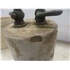 Image 12 : 2-Gallon Stoneware Crock and Vintage Lye Solution Stoneware Container With Brass Dispenser