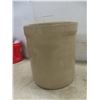 Image 6 : 2-Gallon Stoneware Crock and Vintage Lye Solution Stoneware Container With Brass Dispenser